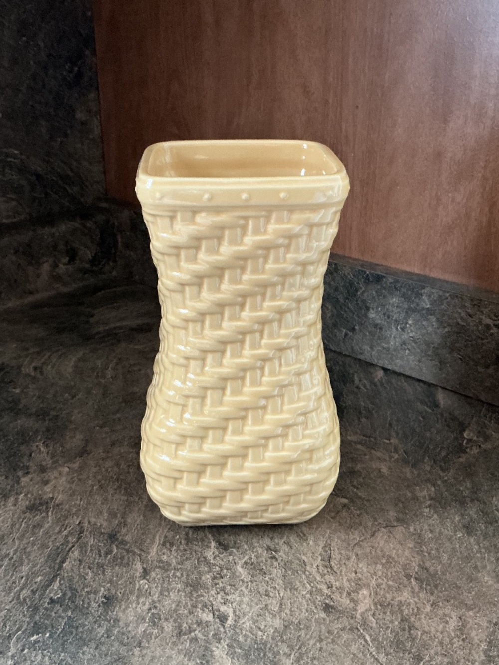 Longaberger Pottery Small Vase - Butternut